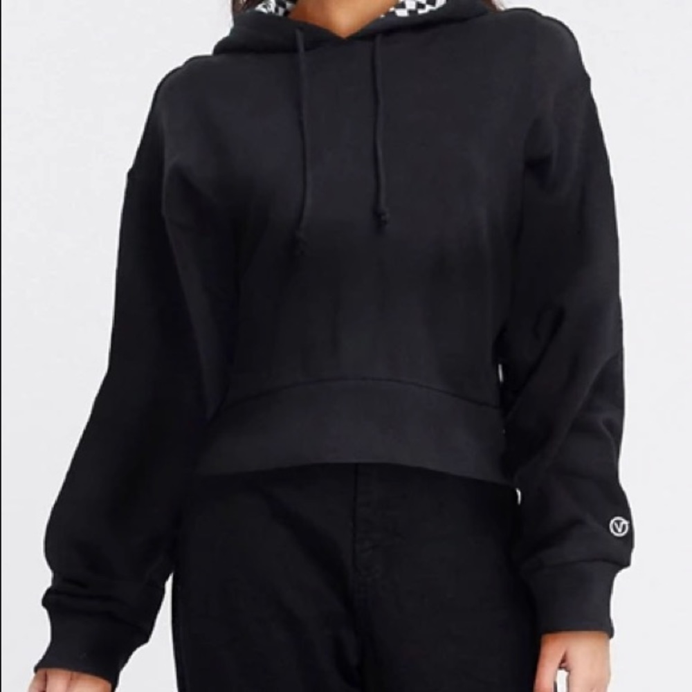 Vans Checkered Crop Hoodie - Sz M